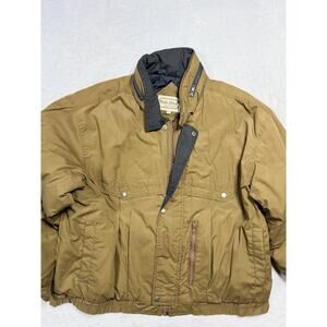Mark Elliot Jean-Couture Vintage 80s 90s Bomber Jacket XL Tan Olive Heavy Gorp